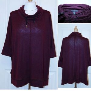 FRENCH LAUNDRY size Medium Burgundy Knit Top